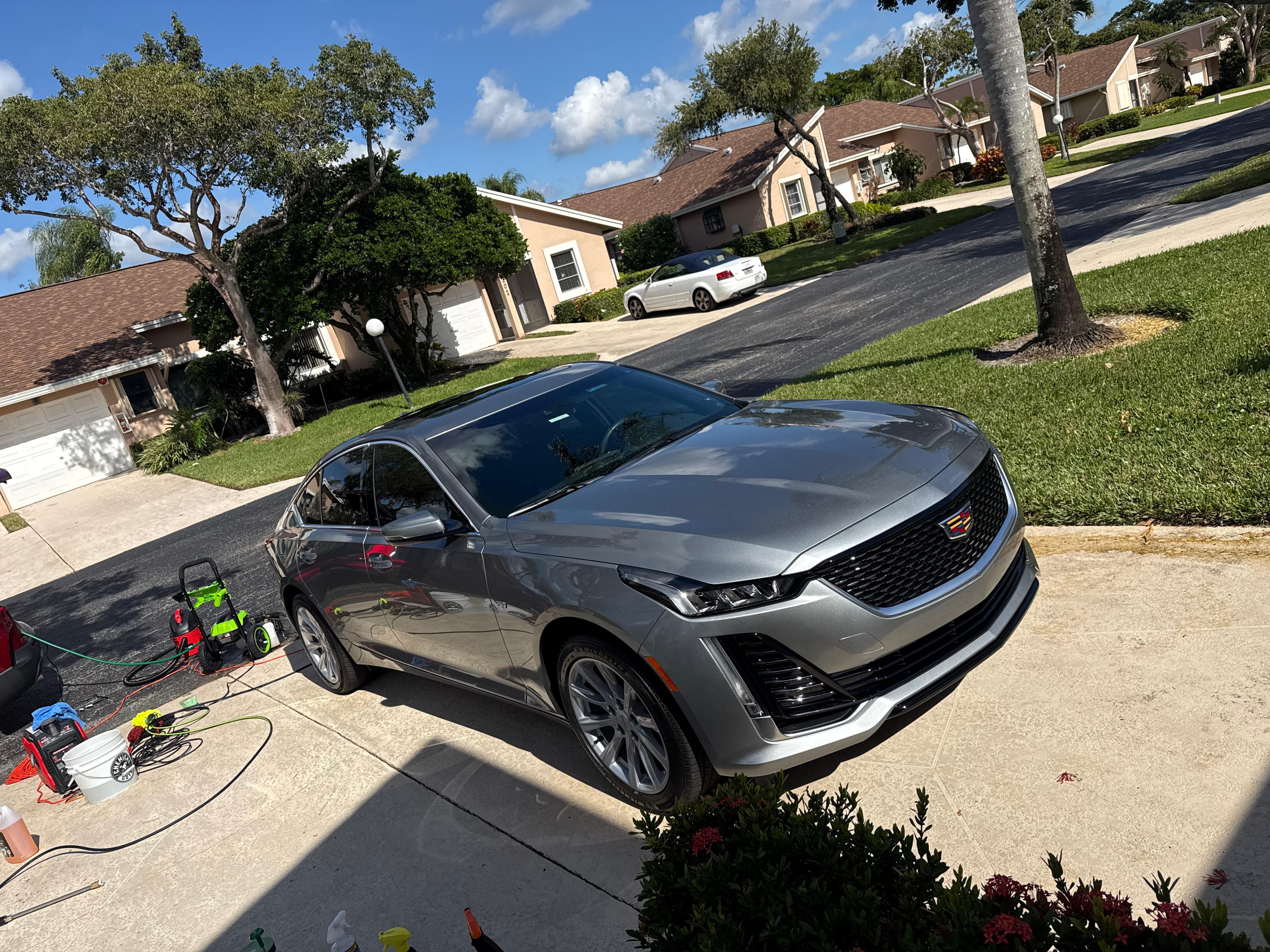 Cadillac sedan detailed in South Florida